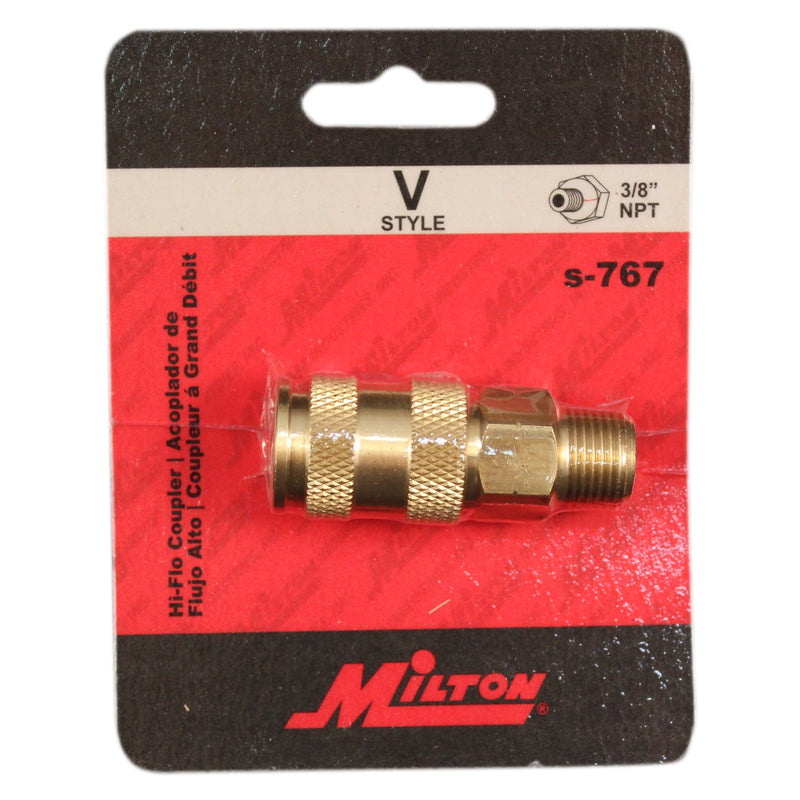 Milton Industries S-767 HI-Flo V-Style -FeetA,M,V-Feet 3/8-Inch MNPT Brass Body, Single - NewNest Australia