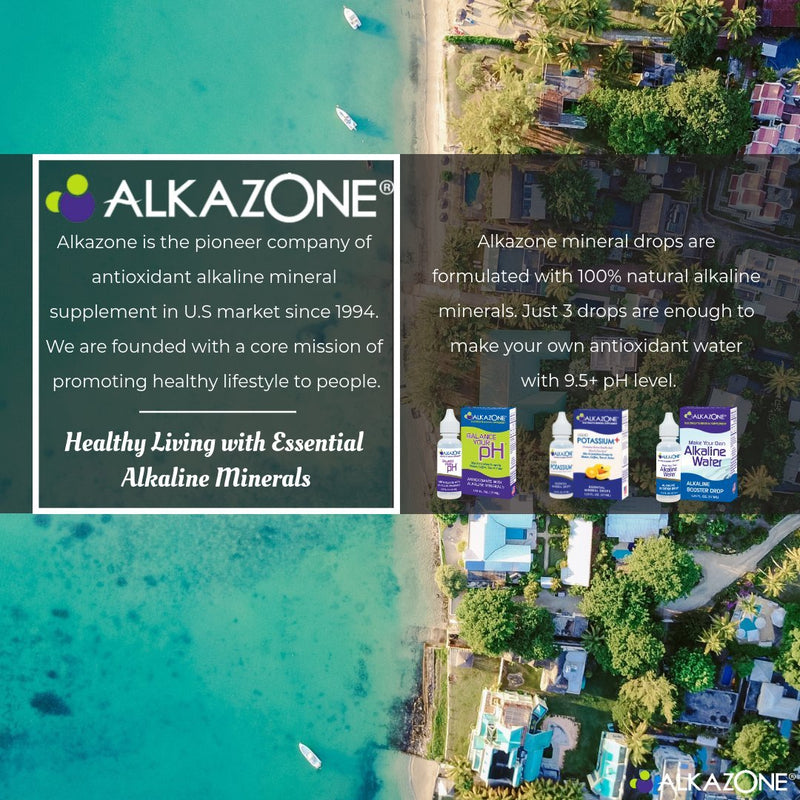 Alkazone Balance Your pH, Antioxidants Alkaline Mineral Drops, Single 1.25 Oz Pack, Portable, Yields 10 Gallons of alkaline, antioxidant Water, Unflavored, pH Balance, Hydration - NewNest Australia