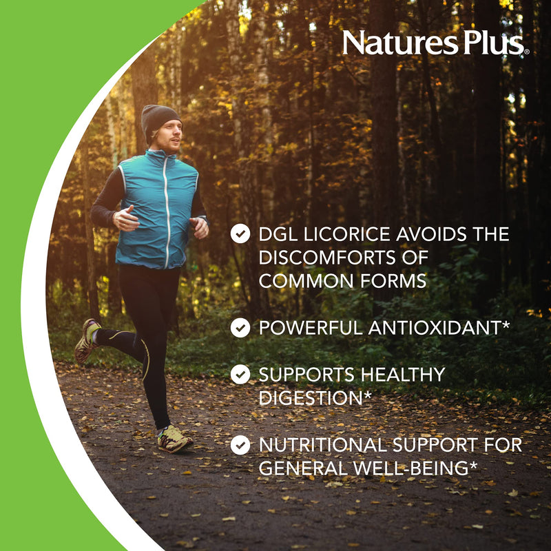 NaturesPlus Herbal Actives Licorice (DGL) Capsules - 500mg, 60 Vegan Supplements - Maximum Potency, Anti-Inflammatory, Stomach and Stress Reliever - Vegetarian, Gluten-Free - 60 Servings 60 Count (Pack of 1) - NewNest Australia