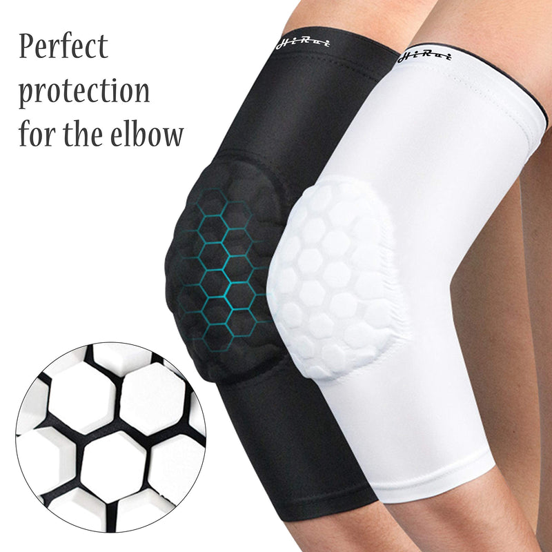 HiRui Elbow Pads for Kids Youth Adult, Basketball Baseball Elbow Brace Support Black Large - NewNest Australia