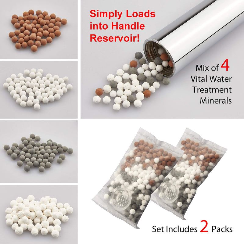 LaserJet 2-piece Mixed Mineral Stones Replacement Set - Use with Any LaserJet Handheld Shower Head or Combo – America's Most Cost Efficient Shower Water Filtration System – Trusted US Brand - NewNest Australia