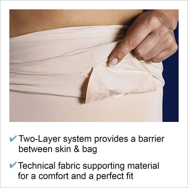 Corsinel StomaSafe Plus two-layer abdominal bandage for securely fixing the stoma bag │elastic belly band with extra support during increased activity, black S/M ... S/M (pack of 1) - NewNest Australia
