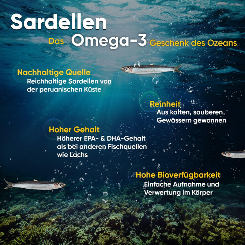 Omega 3 1000mg fish oil 400 soft capsules - 1+ year supply - Essential fatty acids EPA & DHA - Natural fish oil from anchovies - Sustainable & pure - Heart function & blood pressure (EFSA) - WeightWorld - NewNest Australia