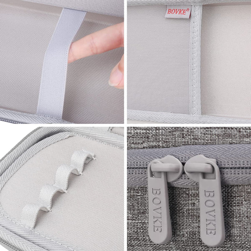 BOVKE Travel Case for 3M Littmann Classic III, Lightweight II S.E, Cardiology IV Diagnostic, MDF Acoustica Lightweight Stethoscope - Extra Room for Taylor Reflex Hammer and Penlight, Volcanic Grey - NewNest Australia