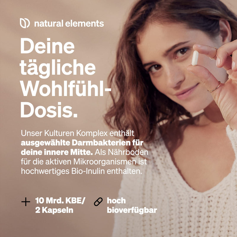 Cultural Complex of 20 Bacteria Strains with Organic Inulin, 180 Gastro-Resistant Capsules - High Dosage, Vegan and Made in Germany. - NewNest Australia