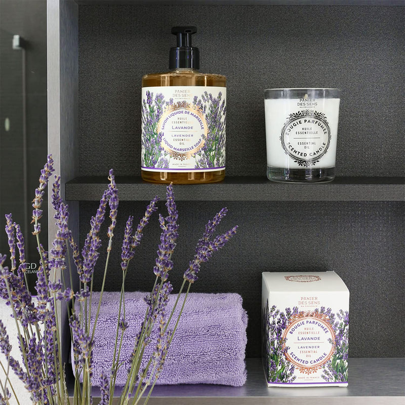 Panier Des Sens - Lavender Candle - Scented Candles For The Home - Candle With Perfumed Oil - Aromatherapy Candles For Relaxation - Made In France - Durable & 100% Natural Cotton Wick - Vegan - 180 G - NewNest Australia