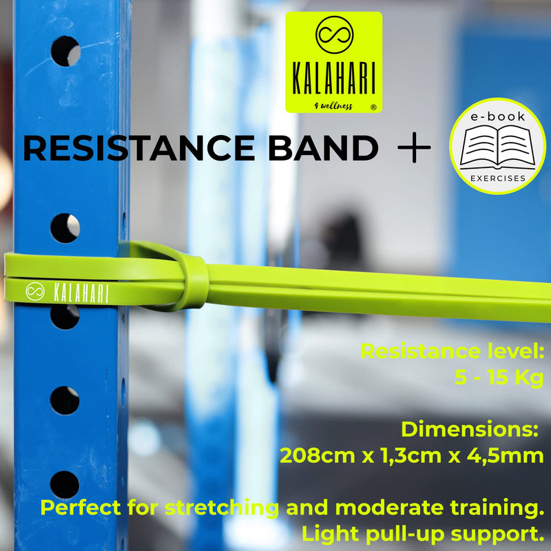KALAHARI Resistance Bands Pull Up assist plus exercise Ebook – Power band Fitness for Strength Training, Gym, Yoga, Sport, Home, Stretching, Crossfit - Powerlifting long loop bands BLACK + YELLOW YELLOW + BLACK (15 - 65 LBS) - NewNest Australia
