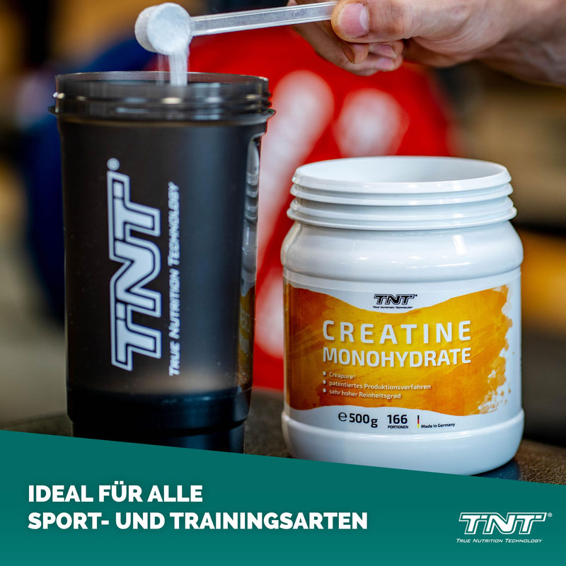 TNT Creatine Monohydrate (500g) • Pure Creapure ® • Vegan Creatine Powder • Creatine Monohydrate without additives 500g (pack of 1) - NewNest Australia