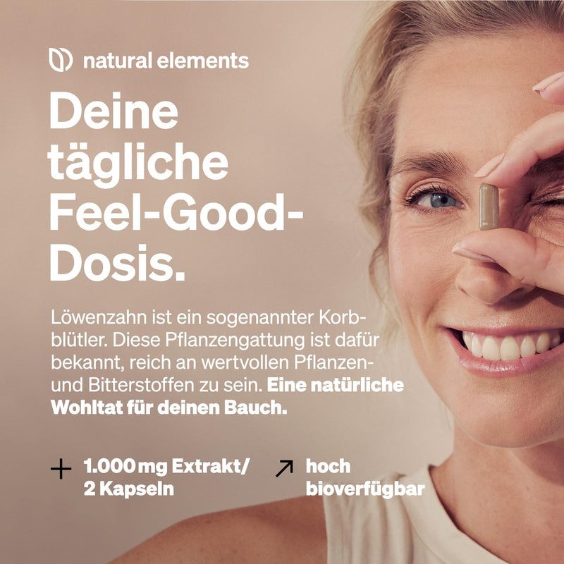 Organic Dandelion - 120 Capsules - 1000Mg Dandelion Root Extract/2 Capsules - High Dose 10:1 Ratio - Vegan, Highly Bioavailable, Without Unnecessary Additives - Produced In Germany & Laboratory Tested - NewNest Australia