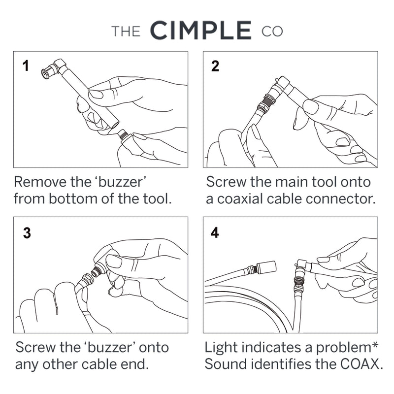 Coaxial (Coax) Pocket Continuity Tester (Tracer) with Voltage Toner (Sound) and Barrel Connector Bundle, For testing, labeling, and identifying coaxial lines - POCKET TONER - NewNest Australia