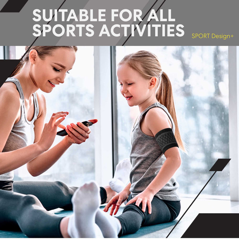 Diabetes Arm Band for Insulin Pod Monitoring Systems - Omnipod Dexcom Freestyle Libre - Protects Insulin Pod During Sports - Replace Adhesive Patches Tape (Black, XS-S) Black - NewNest Australia