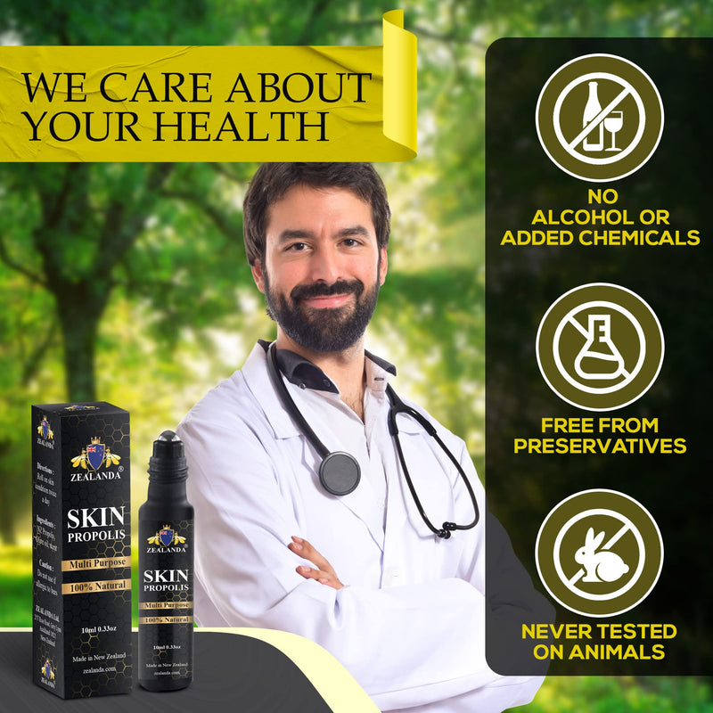ZEALANDA Skin Propolis, Multi Purpose 100% Natural No Alcohol Treatment for Acne, Pimple, Eczema, Callus, Sunspot,Skin Rash, Insect Bites, Cuts & Wounds. Made & Packed in New Zealand - NewNest Australia