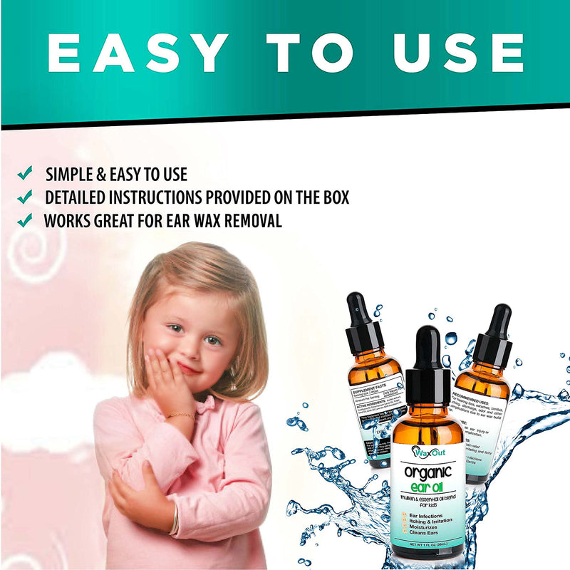 Natural Mullein Ear Wax Removal Oil & Cleaner with Strawberry for Kids | Pain & Earache Drops | Earwax Softener, Moisturizer & Allergy Soothing | Tinnitus, Itching, Ringing, Infections & Clogged Ears - NewNest Australia