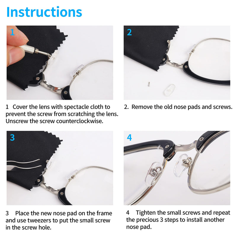 Upgrade Version Magnetic Eye Glass Repairing Kit, Eyeglass Repair Tool Kit with Compact Screw Box Include Nose Pads, Precision Screwdriver Set, Screws, Tweezer for Eyeglass, Sunglass, Spectacles Watch - NewNest Australia