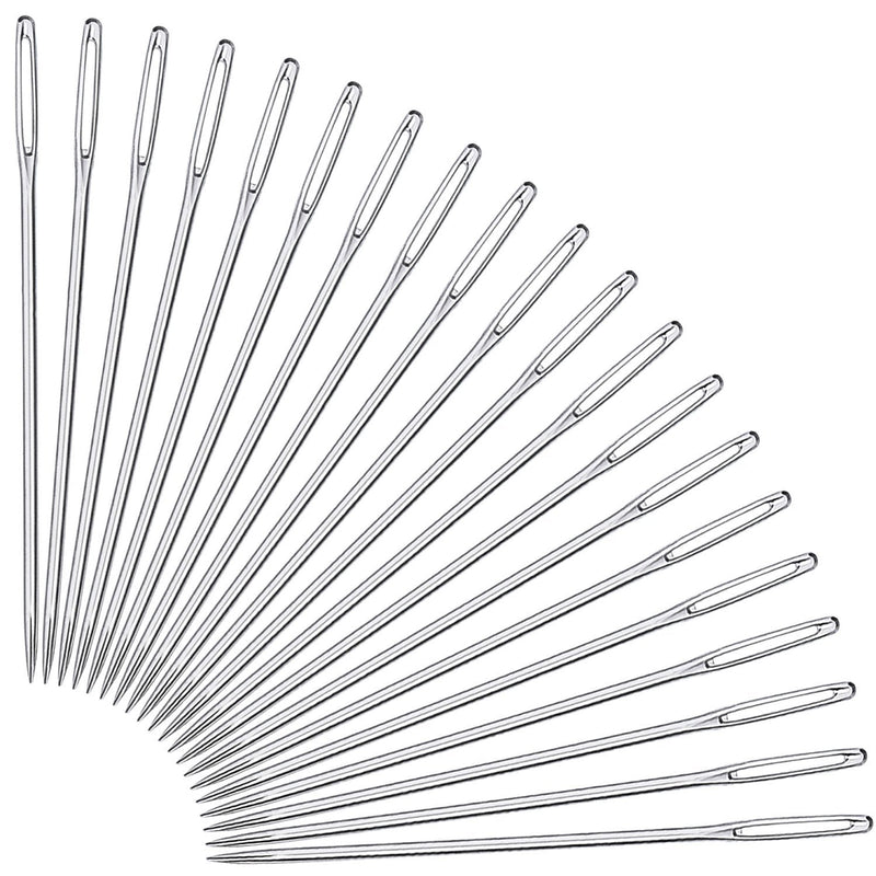 Large-Eye Stitching Needles for Leather Projects with Clear Bottle, 20 Pack 5.2 cm - NewNest Australia