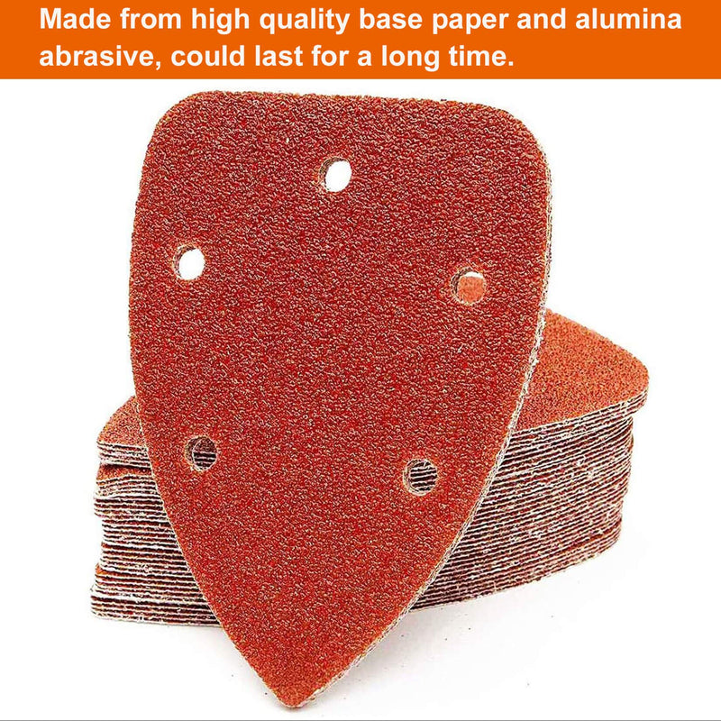 Detail Sander Paper, 180-1000 Grits, Hook and Loop Backing, 5 Holes, for Sanding and Polishing, 70 Sheets - NewNest Australia