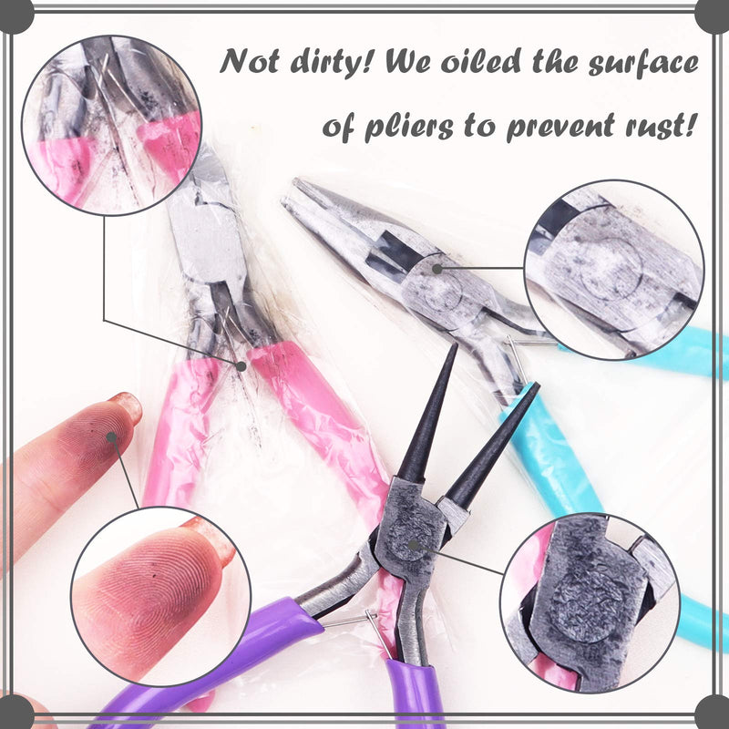 Jewelry Pliers Set, SONGIN 3 Pack Jewelry Making Tools Kit include Round Nose Pliers,Needle Nose Pliers,Wire Cutters for Jewelry Making, Repair,Wire Wrapping and Other Crafts - NewNest Australia