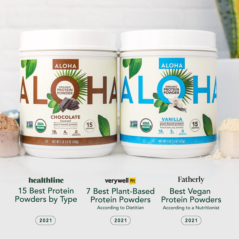 Plant-Based Protein Powder | Organic Chocolate Keto Friendly Vegan Protein with MCT Oil, 19 oz, Makes 15 Shakes, Vegan, Gluten Free, Non-GMO, Stevia Free & Erythritol Free, Soy Free, Dairy Free & Only 4g Sugar - NewNest Australia