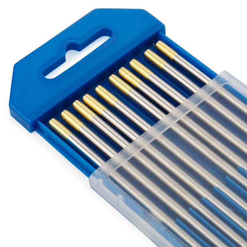 TIG Welding Tungsten Electrodes 1.5% Lanthanated (Gold, WL15) 10-Pack (1/8") 1/8" - NewNest Australia