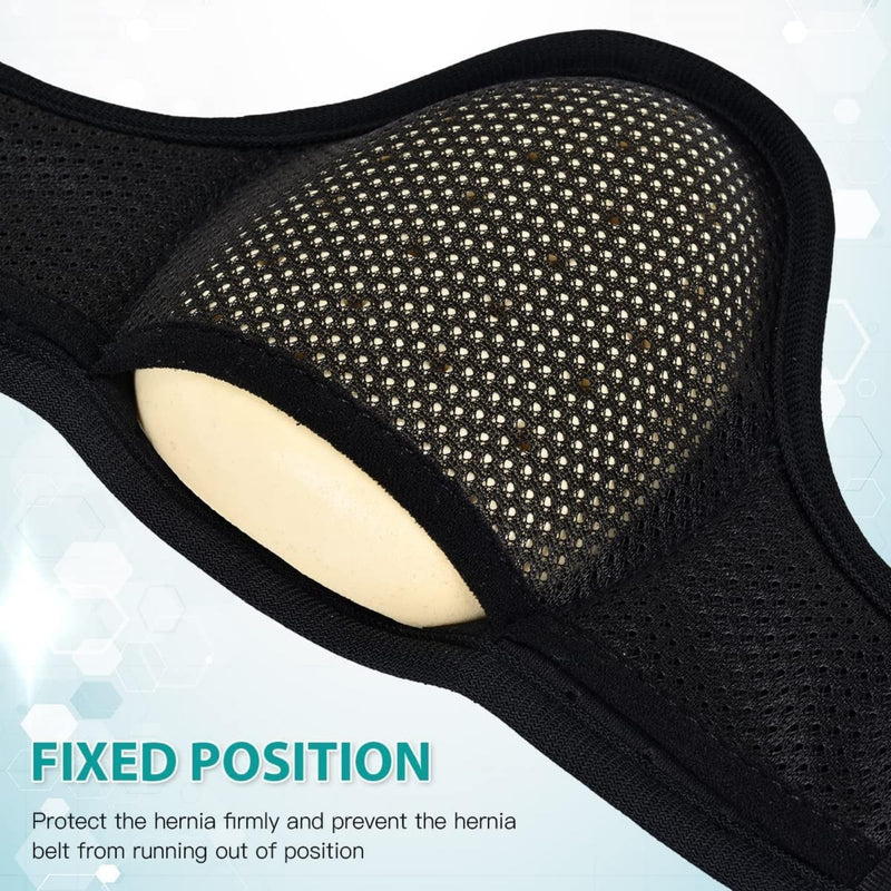 Tenbon Hernia Belt for Men, Inguinal Hernia Support, Medical Hernia Protection, Groin Brace for Single Sports Hernias, Adjustable Waist Belt with Removable (Black, M) Black - NewNest Australia