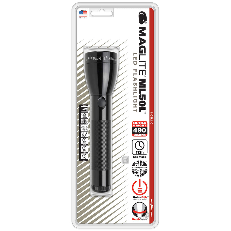 Maglite ML50L LED 2-Cell C Flashlight, Black - NewNest Australia