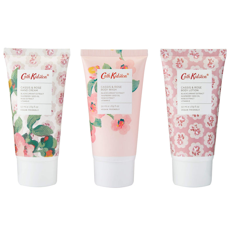 Cath Kidston Beauty Freston Cassis and Rose Beauty Starter Set (50 ml Hand Cream, 50 ml Body Lotion and 50 ml Body Wash) Freston Cassis & Rose - NewNest Australia