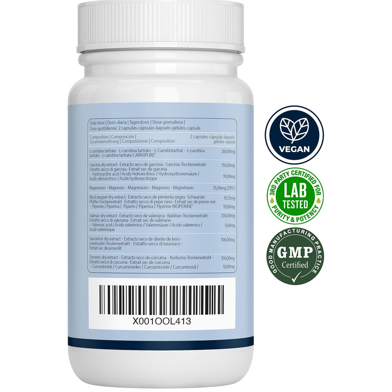 Lose Weight Fast Fat Burner Lean | Fat Burner & Muscle Recovery At Night Caffeine Free, Better Rem Sleep | L Carnitine, Garcinia, Bioperine, Turmeric, Valerian & Magnesium | High Dose & Vegan - NewNest Australia