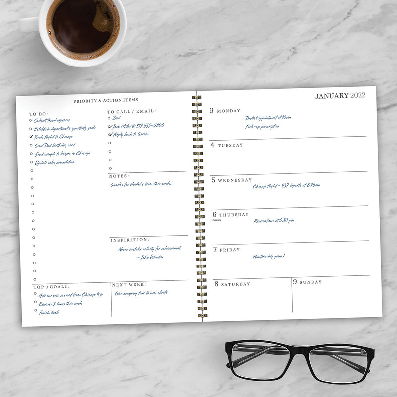 TF PUBLISHING - 2022 Executive Planner - Large Monthly Calendars and Weekly Spreads with Planning Sections - 12 Month Calendar for Work - 8.5" x 11" - NewNest Australia