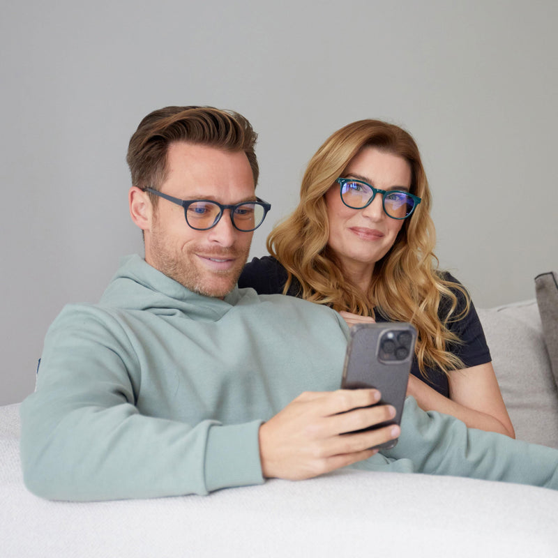 Opulize Blu - Reading Glasses Blue Light Filter Cool Round Frame Spring Hinges Improve Sleep Computer Gaming Anti-Reflective Men Women B5 +0.00 Diopter Black - NewNest Australia