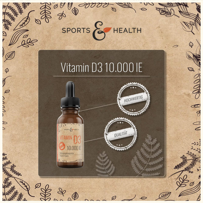 Vitamin D3 10000 IU Drops - High Dose - Vitamin D3 Depot - Vitamin D - Drops Vitamin D High Dose - Drops with the D3 Vitamin - Cholecalciferol - NewNest Australia
