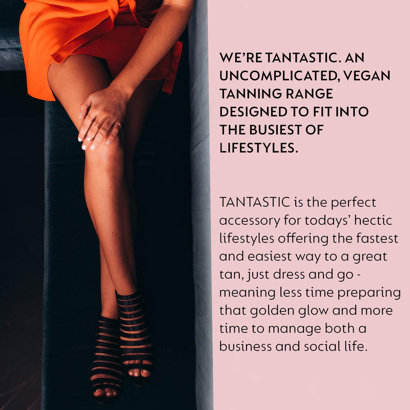 TANTASTIC Instant Self Tan Mousse - Non Fake Tan Smell, Fast Dry & Easy Use - 100% Vegan Natural Formula Containing Aloe Vera & Vitamin B5 - Body & Face Tan Application (150ml Dark Tanning Mousse) - NewNest Australia