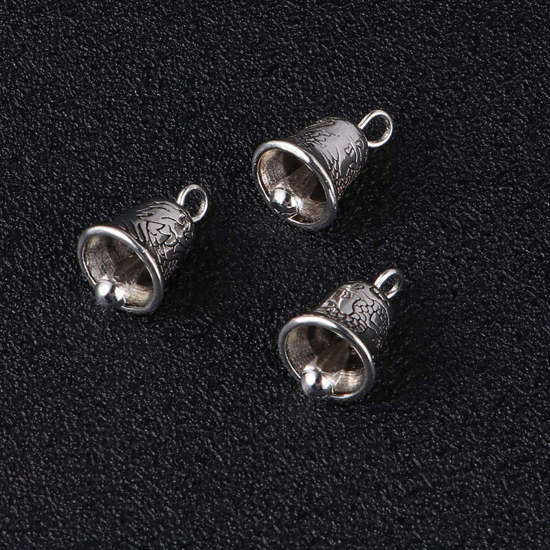 NUOBESTY 20pcs Antique Silver Bells Mini Jingle Bells Charms Handmade Ring Bells Ornaments for Jewelry Baby Shaker Rattle Wind Chime Art Crafts 1.5X1X1CM - NewNest Australia