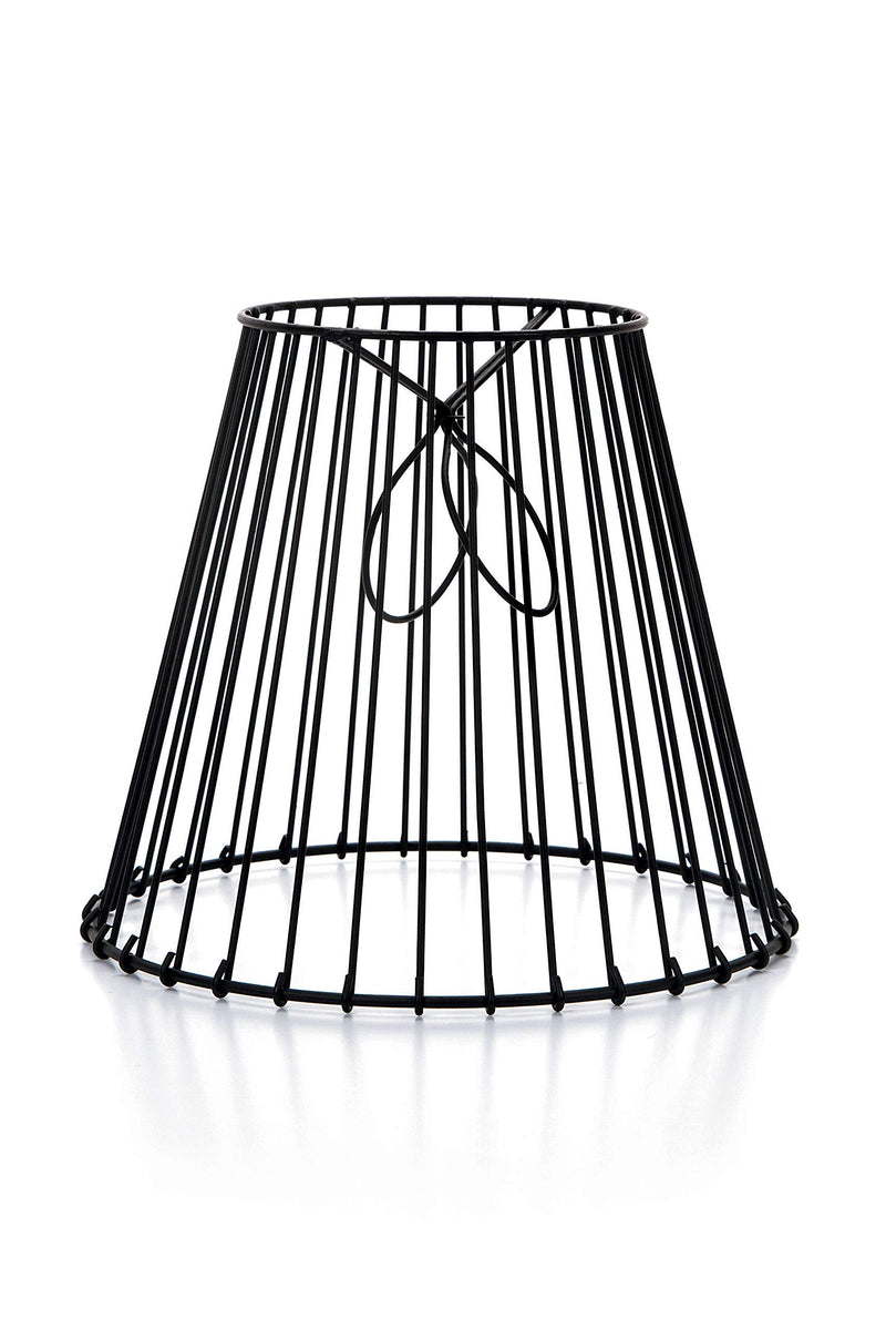 Cleveland Vintage Clip-On Metal, Black 8” x 7” x 4.5” Wire Lampshade Home, Ideal for Creating a Mason Jar Light - NewNest Australia