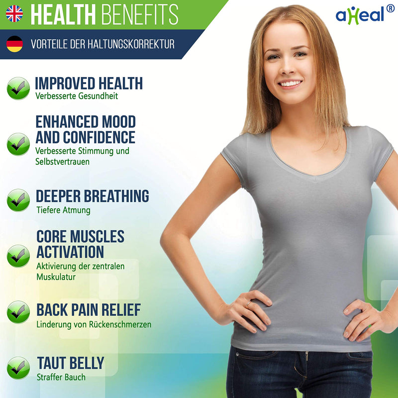 Aheal Back Support Belt | Back Straightener For Men And Women | Posture Correction Back | Back Extensors | Relief From Back Pain | Adjustable Back Strap | Size 1 Skin 69-78 Cm (Pack Of 1) - NewNest Australia
