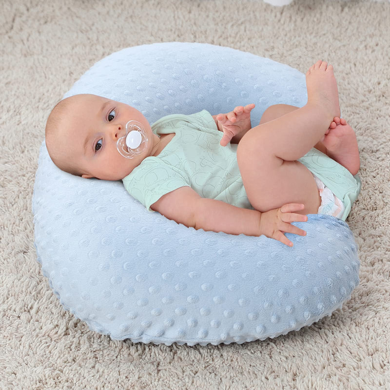 Nursing Pillow Cover, Minky Breastfeeding Pillow Slipcover Snugly Fits for Nursing Pillow for Baby Boys and Girls, Premium Quality Microfiber, Ultra Soft Comfortable (Baby Blue) Baby Blue - NewNest Australia
