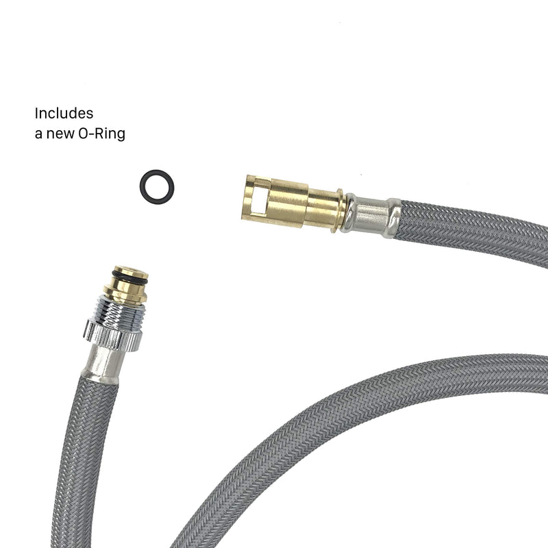 RP44647 Palo Hose Assembly for Delta Waterfall Pull-Out Kitchen Faucets 470/472/474/476 (Older Pre-2008 with Non-DST), Delta Signature Faucets Hose Replacement Part RP32527 with A New O-Ring Hose for Delta Pre-2008 Non-DST Faucets - NewNest Australia