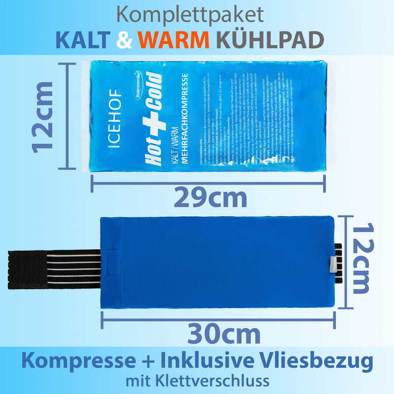 Icehof Cooling Pad With Fleece Cover ‚ Cuddly Soft, Long Cooling Time ‚ Cool Pack Gel Ice Pack Cooling Gel Cooling Compress Cold Compress Cool Bag Ice Bag Modern, Blue - NewNest Australia