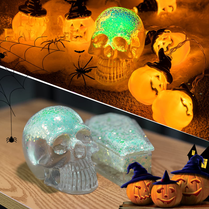 LET'S RESIN Silicone Skull Molds, 3D Large Skull Shape Molds for Epoxy Resin, Skeleton Skull Decor Epoxy Resin Mold for Candle Making, Home Decor, Outdoor, Resin Casting Art Crafts - NewNest Australia