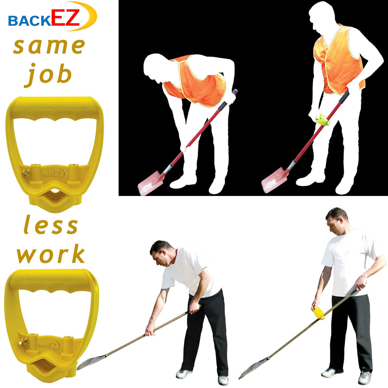 Back-Saving Tool Handle Attachment, Labor-Saving Ergonomic Shovel, or Rake Handle Add-on, Yellow 1 - NewNest Australia