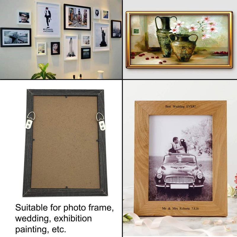 EesTeck 40 Pack D-Ring Steel Picture Hangers Heavy Duty with Screws Picture Frames Double Holes Clasp Picture Hang Solutions - NewNest Australia