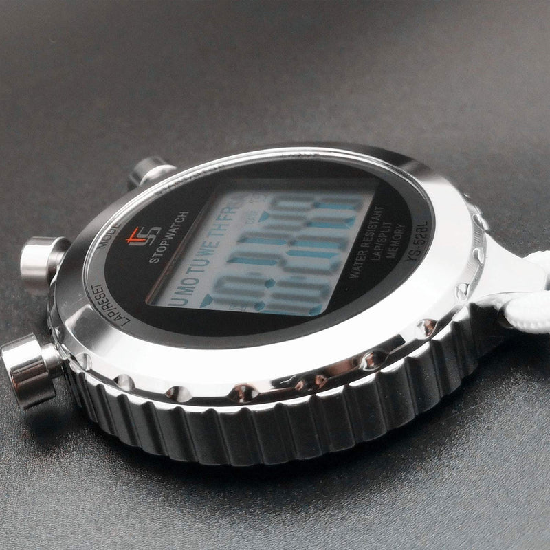 Rolilink Stopwatch,Metal Stop Watch for Sports Waterproof Stopwatches Timer for Sports and Competitions 2 Lap With Backlight-metal - NewNest Australia