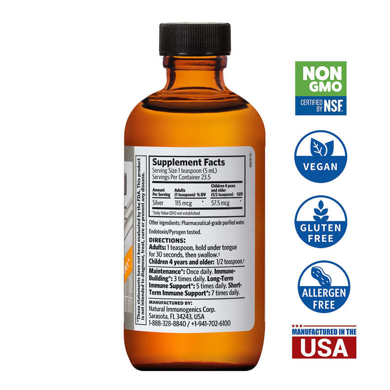 Argentyn 23® Professional Formula Bio-Active Silver Hydrosol for Immune Support* – 4 oz. (118 mL) Twist Top Bottle – Colloidal Silver – Colloidal Minerals - NewNest Australia