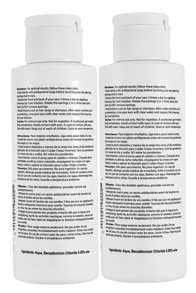INVERNESS After Piercing Ear Care Solution 4 oz 2 pc Set - NewNest Australia