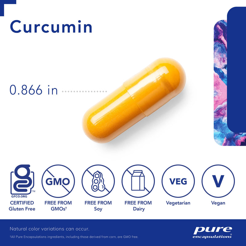 Pure Encapsulations Curcumin | Curcumin C3 Complex to Support Joints, Tissue, Liver, Colon, Brain, and Cellular Health* | 60 Capsules 60 Count (Pack of 1) Standard Packaging - NewNest Australia