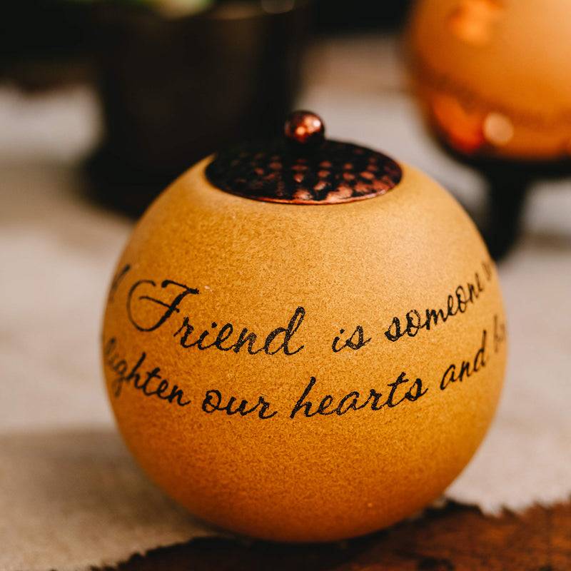 NewNest Australia - Pavilion Gift Company Comfort Candles 4-1/2-Inch Round Candle Holder, Friend 