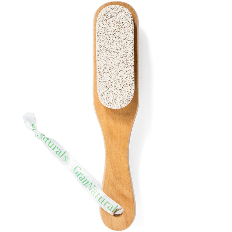 Foot Brush & Pumice Stone with Handle - Callus & Corn Remover, Exfoliator & Scrubber for Dry, Dead Skin on Feet - Natural Bristles & Stone with Wooden Handle - Men & Women - NewNest Australia