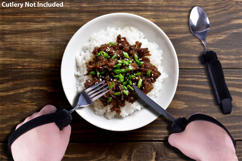 Aidapt Utensil Strap, adjustable size. Ideal for those with Limited Grip, Parkinson's, Arthritis, Tremors and the Elderly. Aids independent dining. use with the Aidapt Bendable Cutlery Range - NewNest Australia