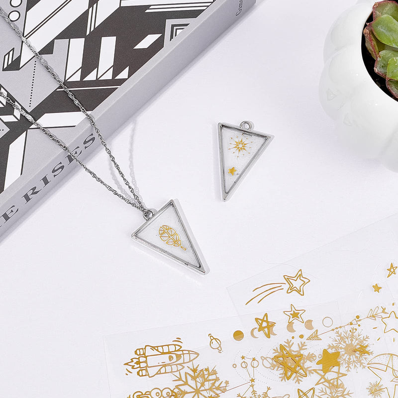 OLYCRAFT 8PCS Self-Adhesive Stickers Mixed Style Decorative Star Snowflake Stickers for Personalize Hand Account Photo Frame Album Laptop Water Bottle Scrapbook Decoration Cosmos Gold - NewNest Australia