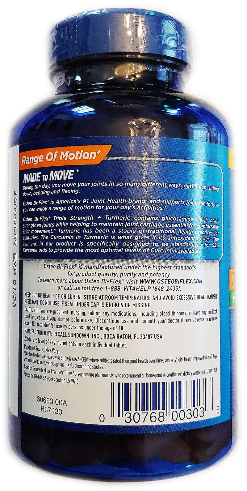 Osteo Bi-Flex, Triple Strength + Turmeric, 200 Tablets, with Glucosamine HCI and Turmeric Curcumin, Joint Supplement for Men and Women - NewNest Australia
