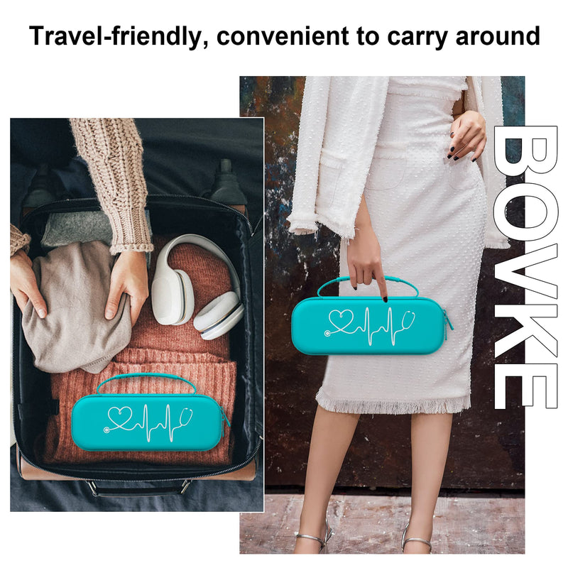 BOVKE Travel Stethoscope Case for 3M Littmann Classic III, Lightweight II S.E, MDF Acoustica Lightweight Stethoscopes, Mesh Pocket for Pen Lights, Medical Scissors and Nurse Accessories, Turquoise - NewNest Australia